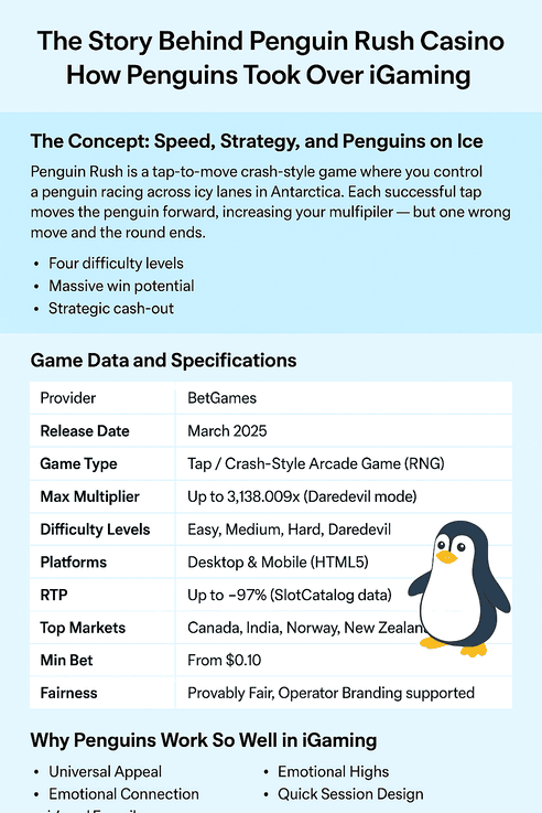 The Story Behind Penguin Rush Casino: How Penguins Took Over iGaming